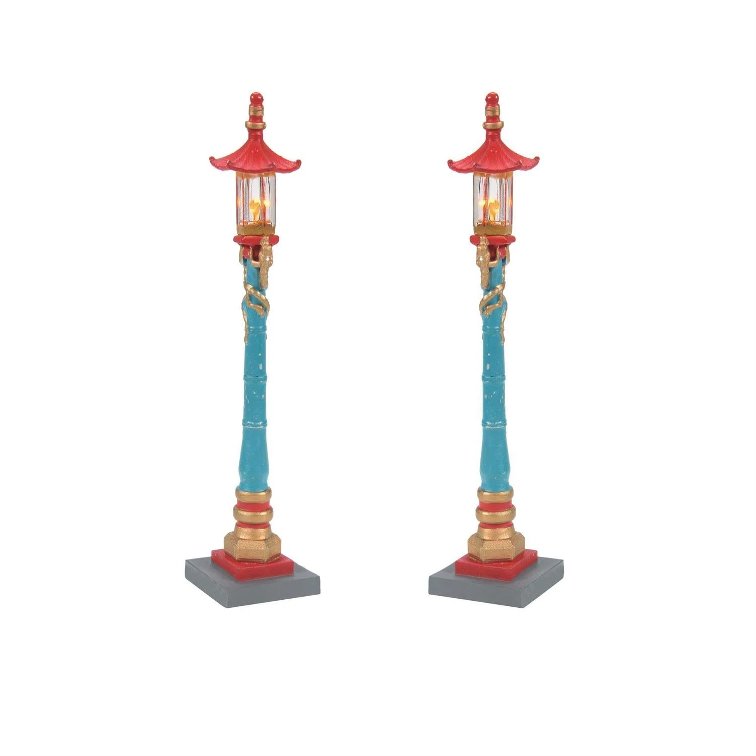 Department 56 Chinatown Post Lamps - 2 Piece Set 2 Department 56 Chinatown Post Lamps - 2 Piece Set - Image 2