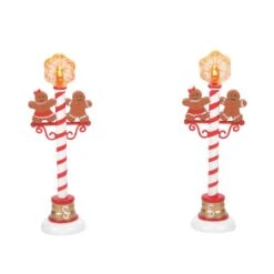 Department 56 Gingerbread Street Lights - Set Of 2 Village Accessory -Village Wonders Outlet dsalvcdr6caewozycjbv