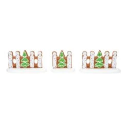 Department 56 Gingerbread Christmas Fence - 3 Piece Set