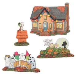 Department 56 Trick Or Treat Lane - Peanuts - 4 Piece Set -Village Wonders Outlet lqvbq3s2scrxdiwoprur