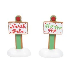 Department 56 Gingerbread Christmas Signs - Set Of 2