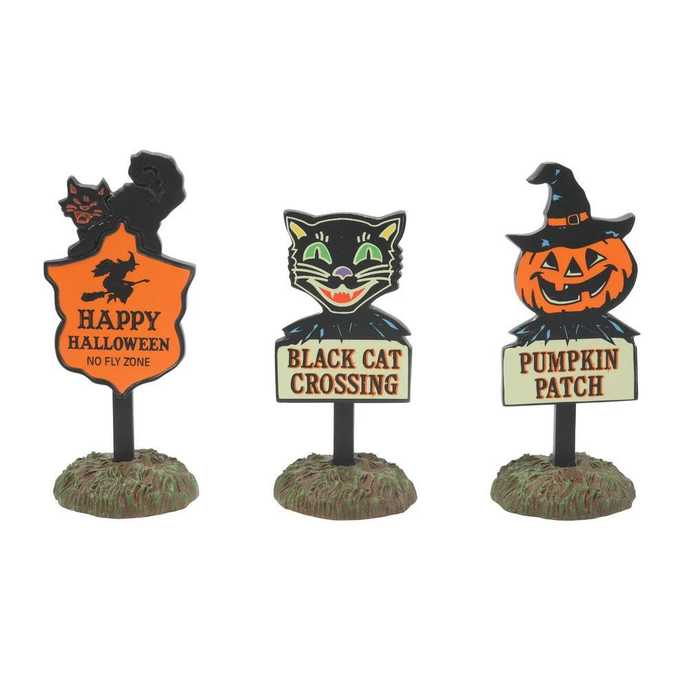 Department 56 Halloween Signs - Set Of 3 2 Department 56 Halloween Signs - Set Of 3 - Image 2