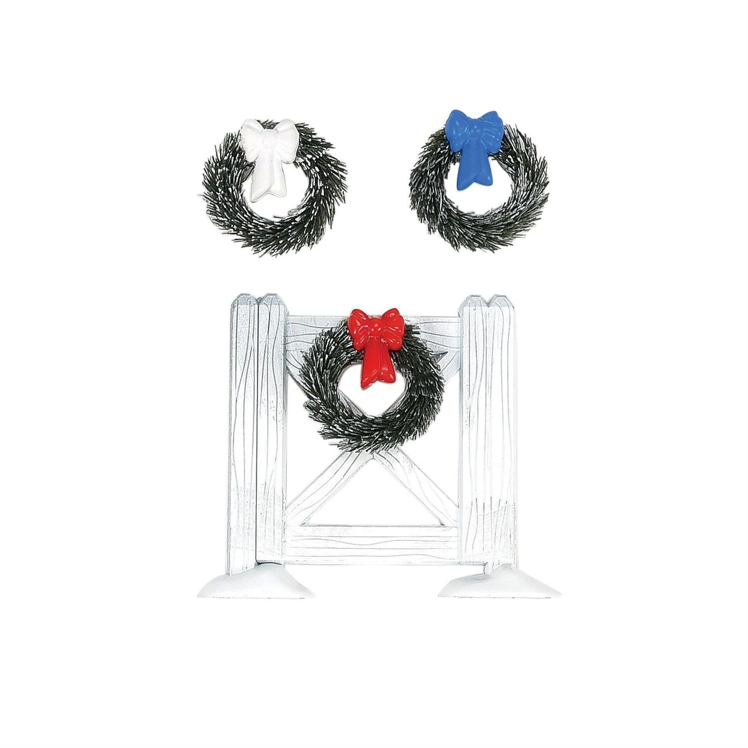 Department 56 White Crossbuck Fence Set 2 Department 56 White Crossbuck Fence Set - Image 2