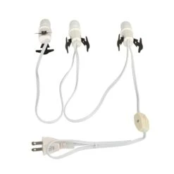 Department 56 Village 3 Head Switched Light Cord - White