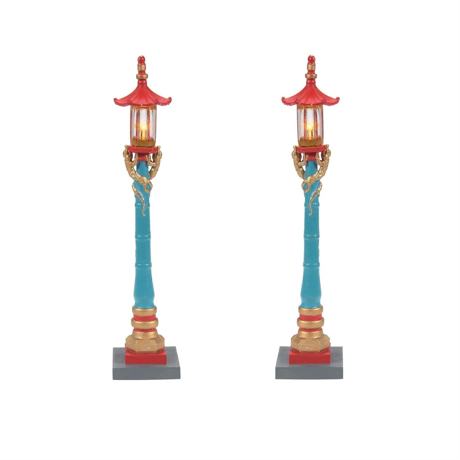 Department 56 Chinatown Post Lamps - 2 Piece Set 1 Department 56 Chinatown Post Lamps - 2 Piece Set